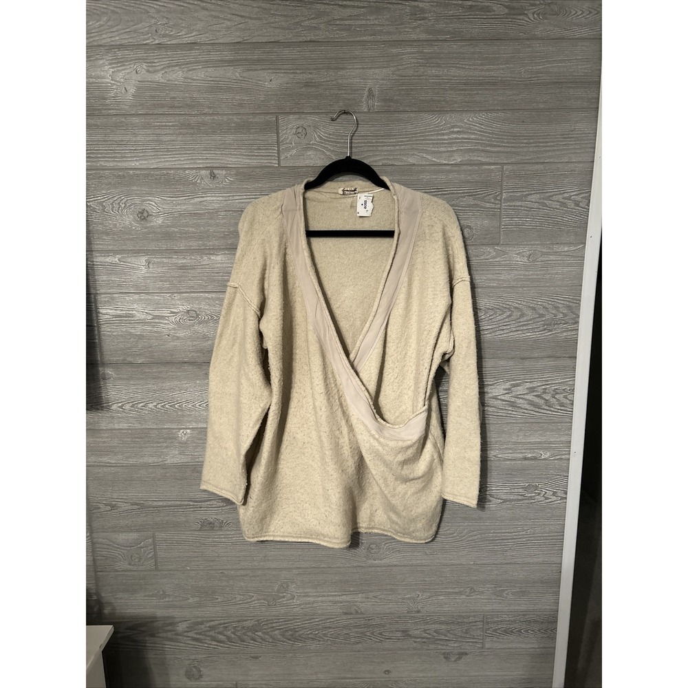Free People Intimately Women's Oversized Wrap Sweater‎ in Beige Size Small